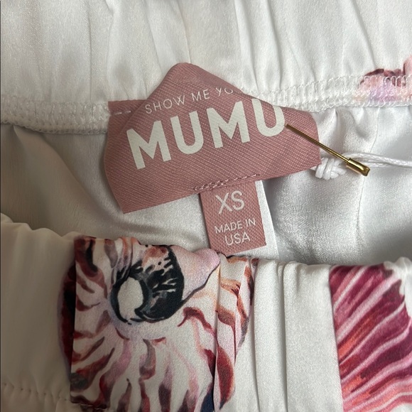 NWT Show Me Your MuMu Seashell Print Pajama Set - White and Pink - Picture 3 of 7